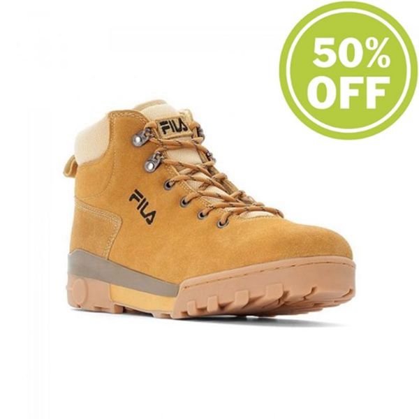 Fila Rockland Mid Chipmunk Modern Men's Boots - Goldenrod,NZ 973-76358